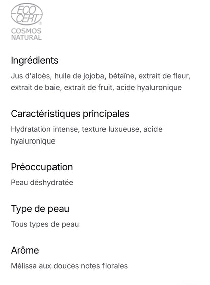 Crème de jour hydratante - Acide Hyaluronique-Sans parfum