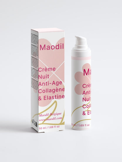 Crème de nuit anti-âge au collagène