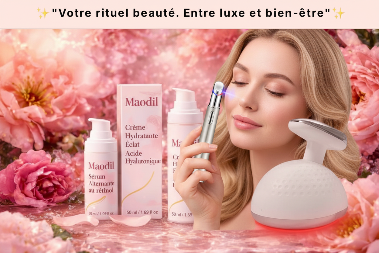 Bannière beauté complète Maodil - Visage et corps avec appareil anti-cellulite